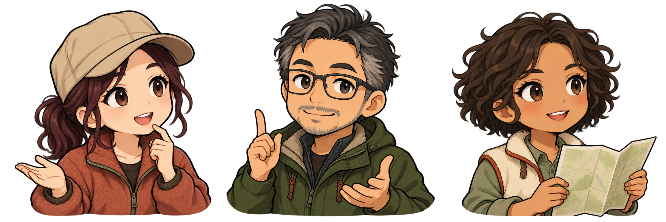 山路ノノの顔付きイラスト